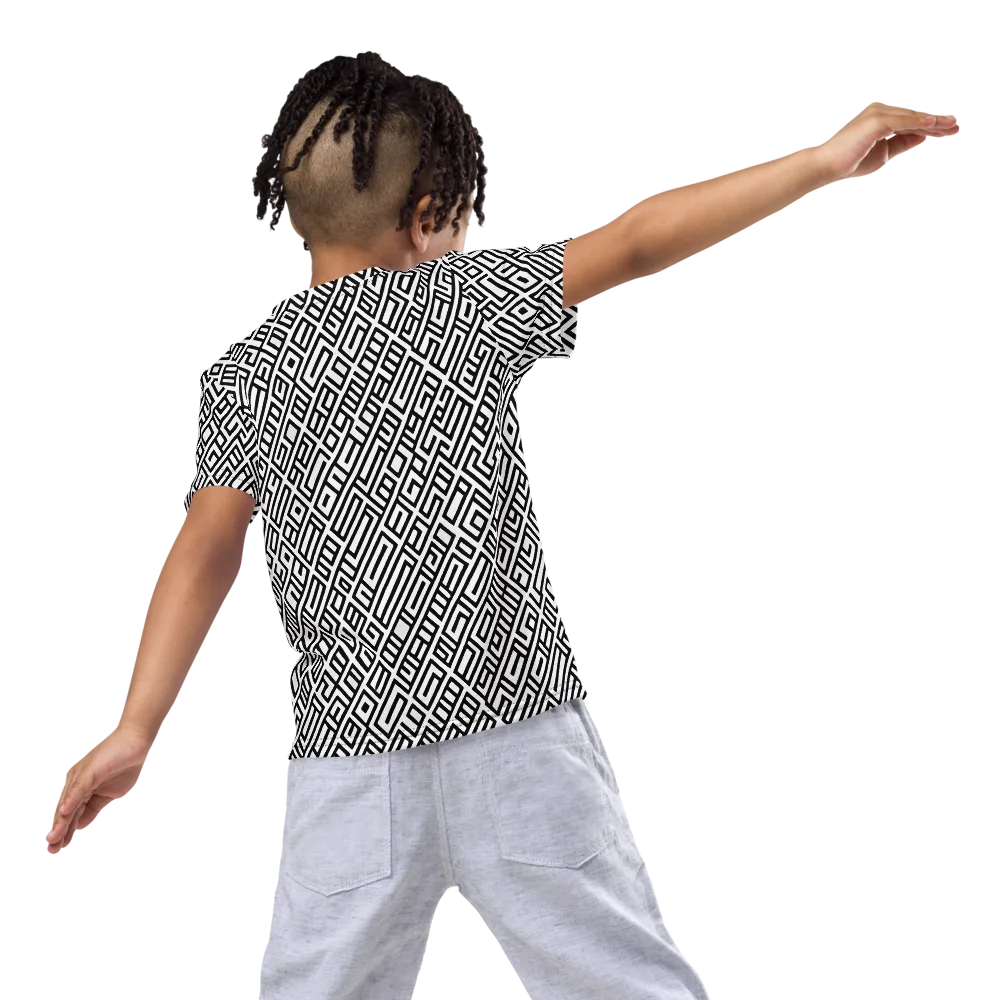 Fashionable, Psychedelic Deep Space, Howard Butterworth, Francois Bocion on Kids Crew Neck T-Shirt — Back