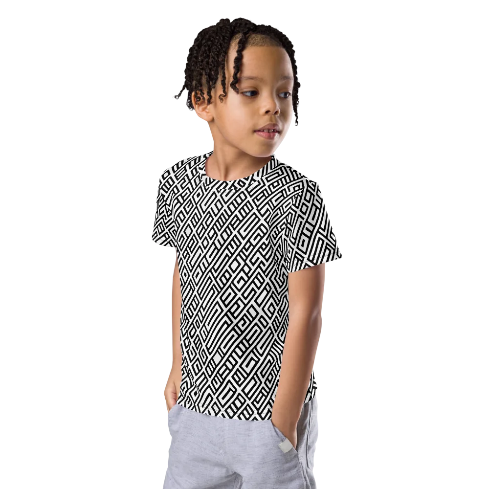 Fashionable, Psychedelic Deep Space, Howard Butterworth, Francois Bocion on Kids Crew Neck T-Shirt — Left Front