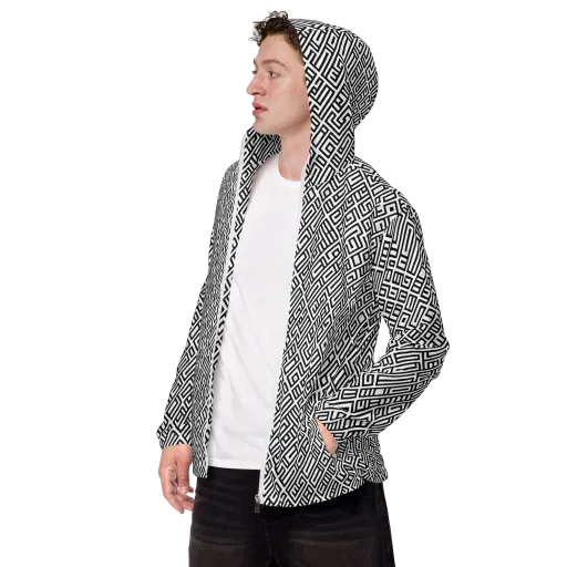 Fashionable, Psychedelic Deep Space, Howard Butterworth, Francois Bocion on a Men's Windbreaker