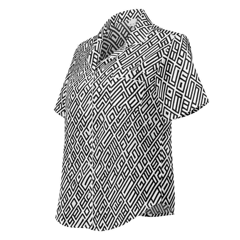 Fashionable, Psychedelic Deep Space, Howard Butterworth, Francois Bocion on Women's Short Sleeve Pajama Top — Left Front