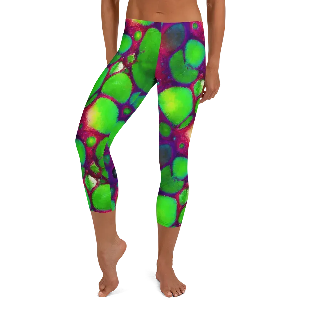 Elegant, Artstation, Matte Painting on Capri Leggings — Front