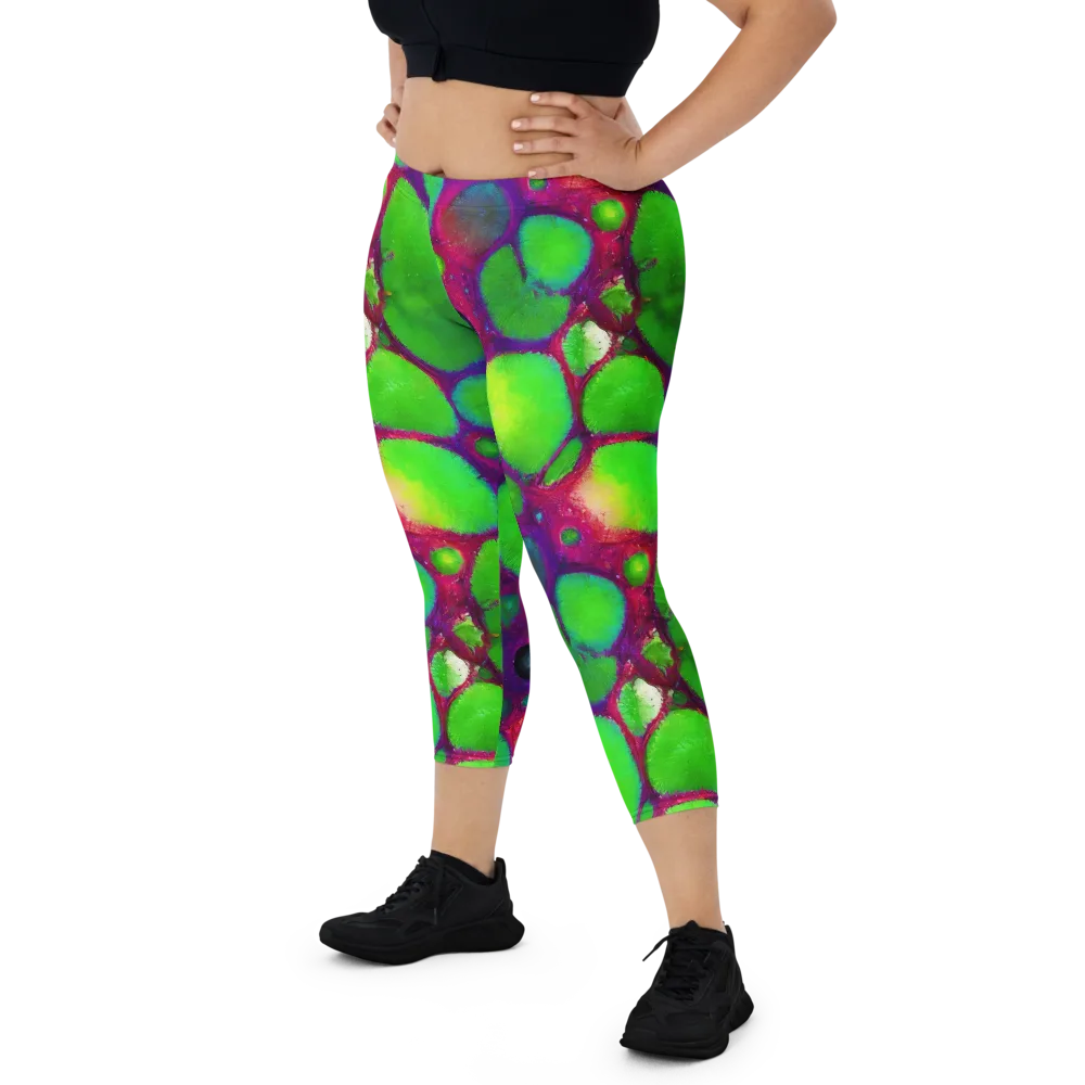 Elegant, Artstation, Matte Painting on Capri Leggings — Front