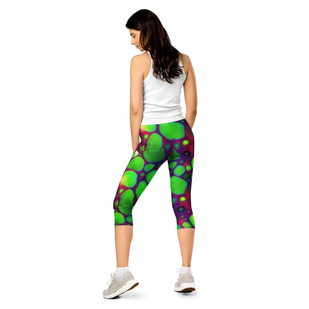 Elegant, Artstation, Matte Painting on Capri Leggings — Back
