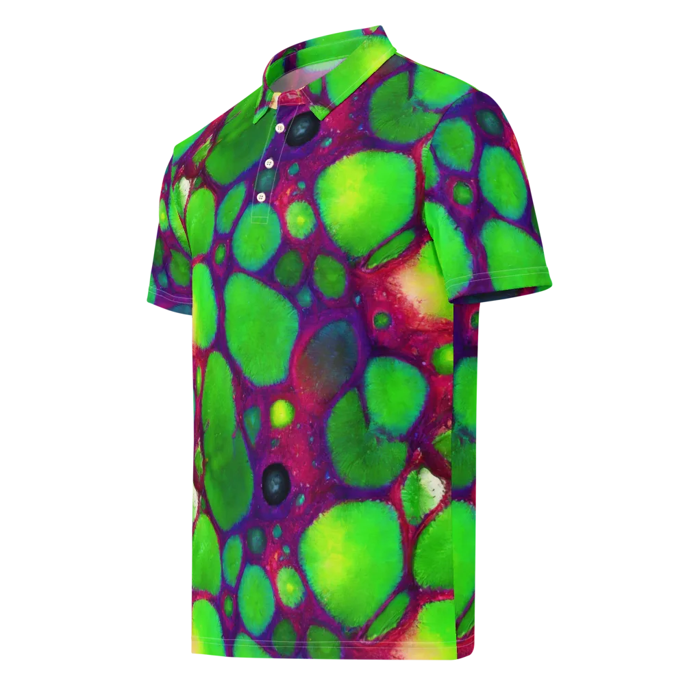 Elegant, Artstation, Matte Painting on Men's Slim Fit Polo Shirt — Left Front