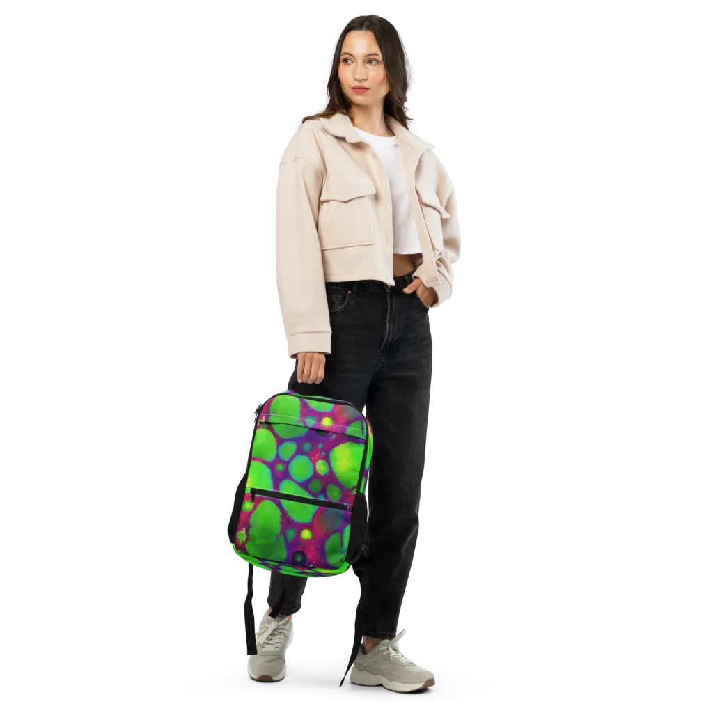 Elegant, Artstation, Matte Painting on Utility Backpack — Front
