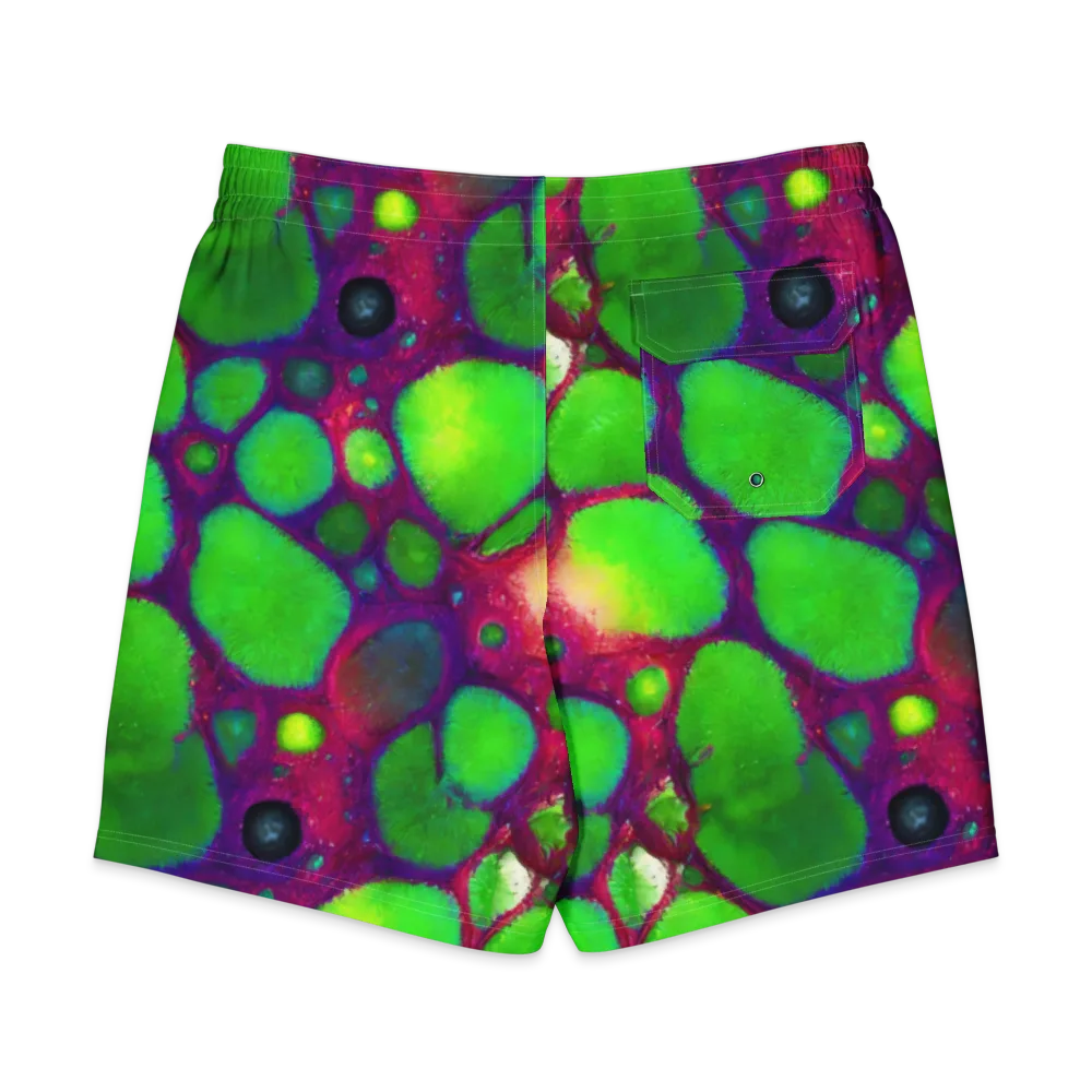 Elegant, Artstation, Matte Painting on Men's Board Shorts — Back