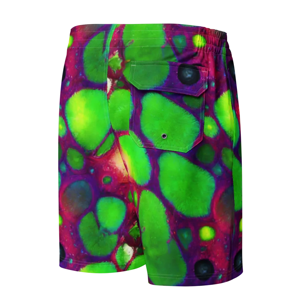 Elegant, Artstation, Matte Painting on Men's Board Shorts — Back