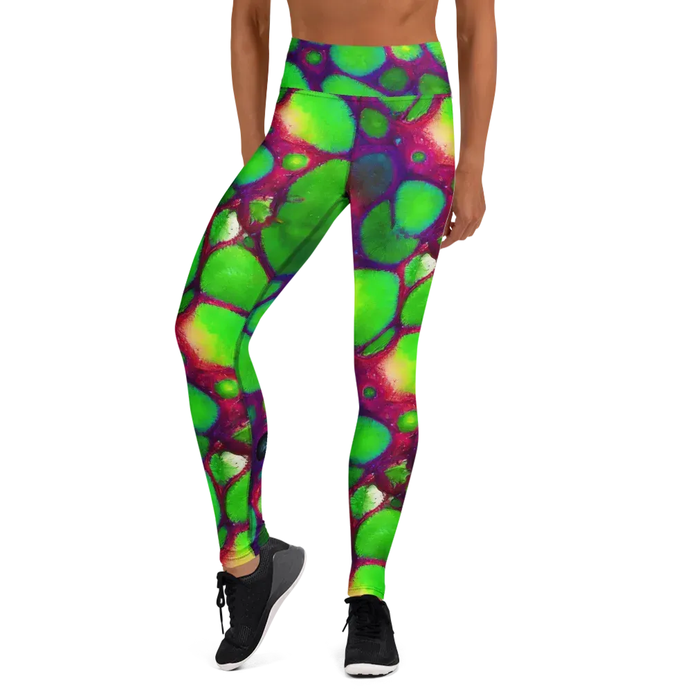 Elegant, Artstation, Matte Painting on Yoga Leggings — Front