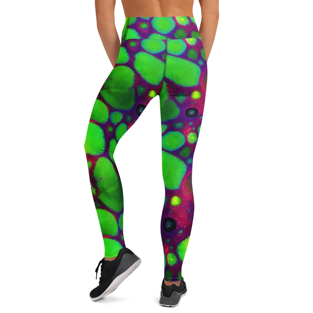 Elegant, Artstation, Matte Painting on Yoga Leggings — Back