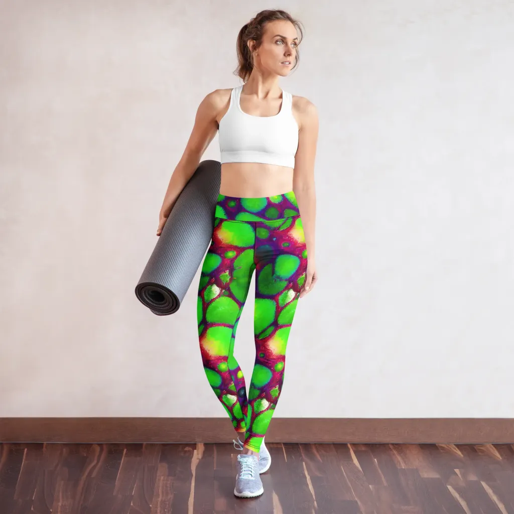 Elegant, Artstation, Matte Painting on Yoga Leggings — Front