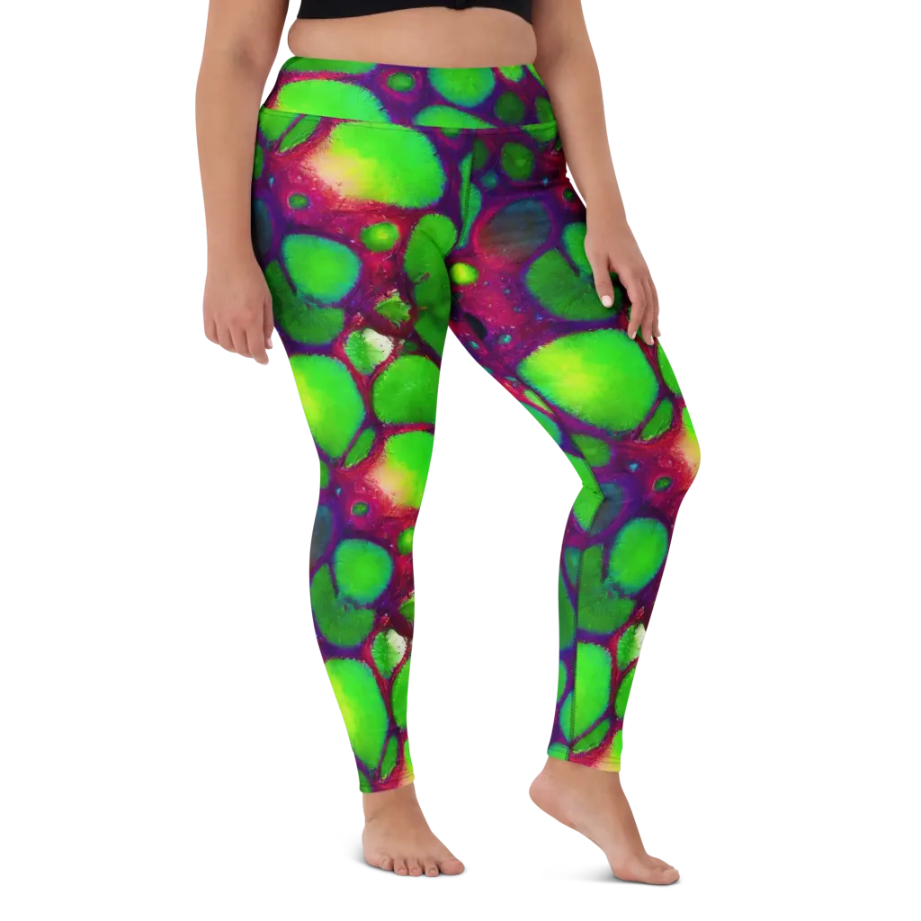 Elegant, Artstation, Matte Painting on Yoga Leggings — Front