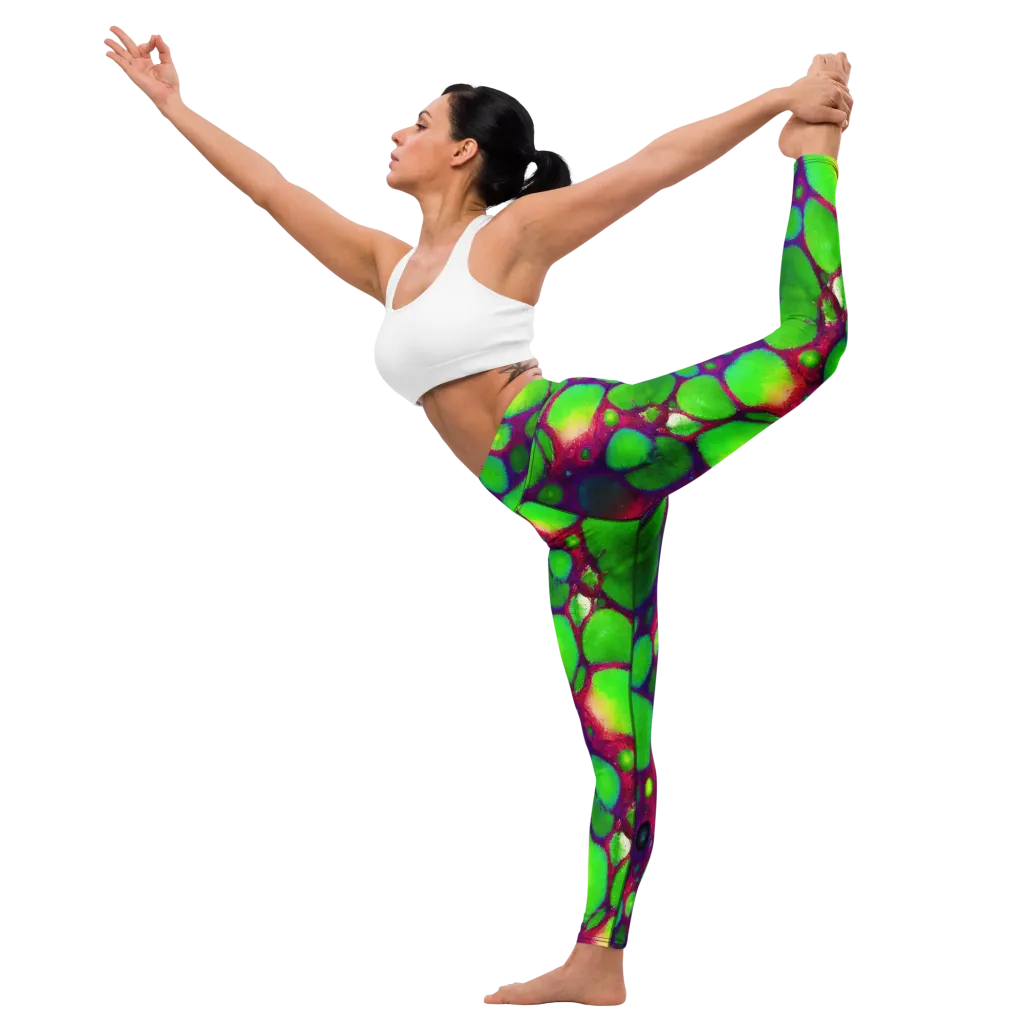 Elegant, Artstation, Matte Painting on Yoga Leggings — Left