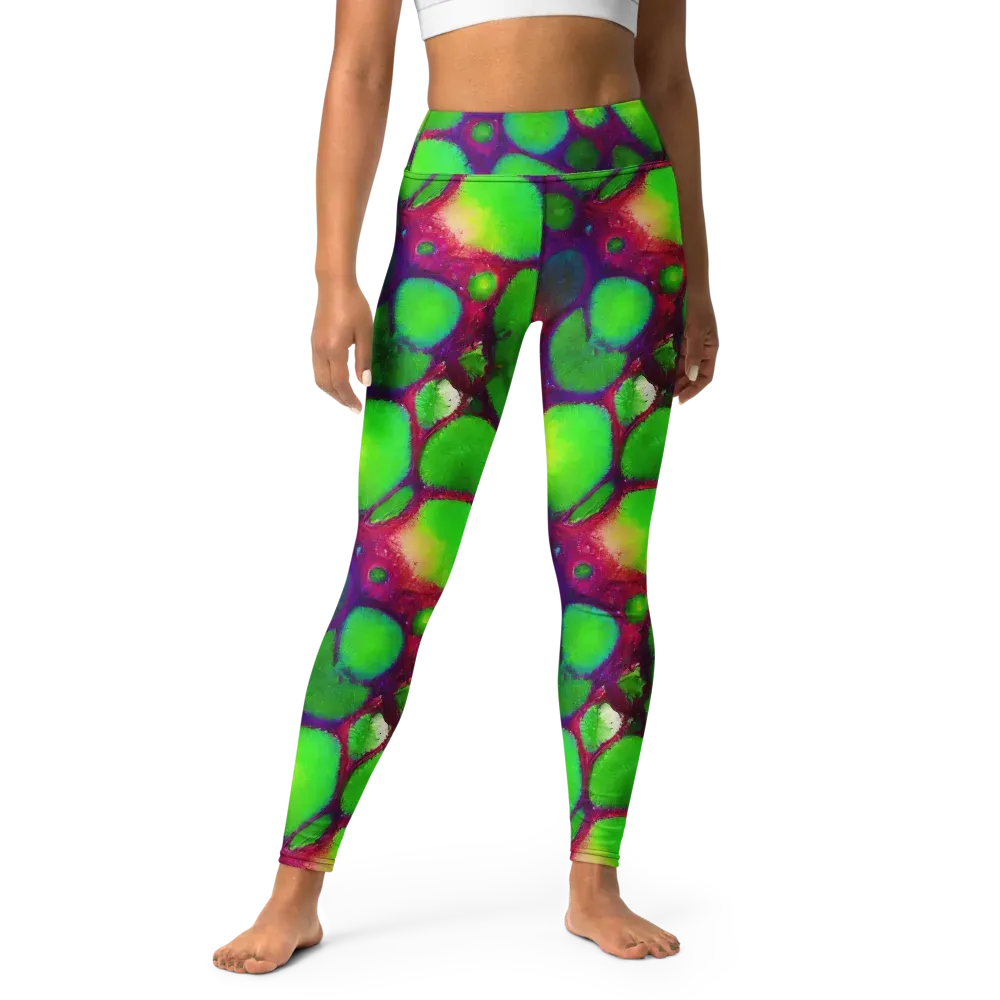 Elegant, Artstation, Matte Painting on Yoga Leggings — Front