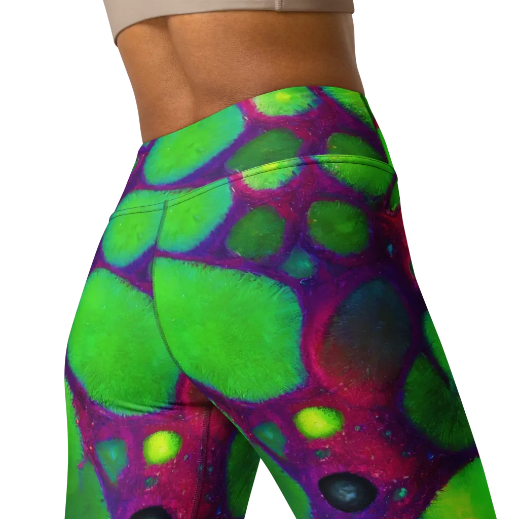 Elegant, Artstation, Matte Painting on Yoga Leggings — Back
