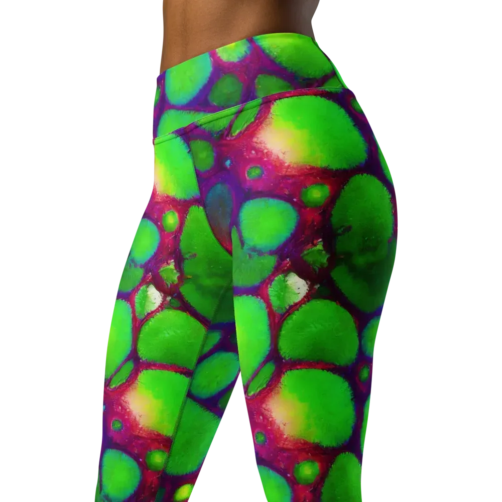Elegant, Artstation, Matte Painting on Yoga Leggings — Left Front