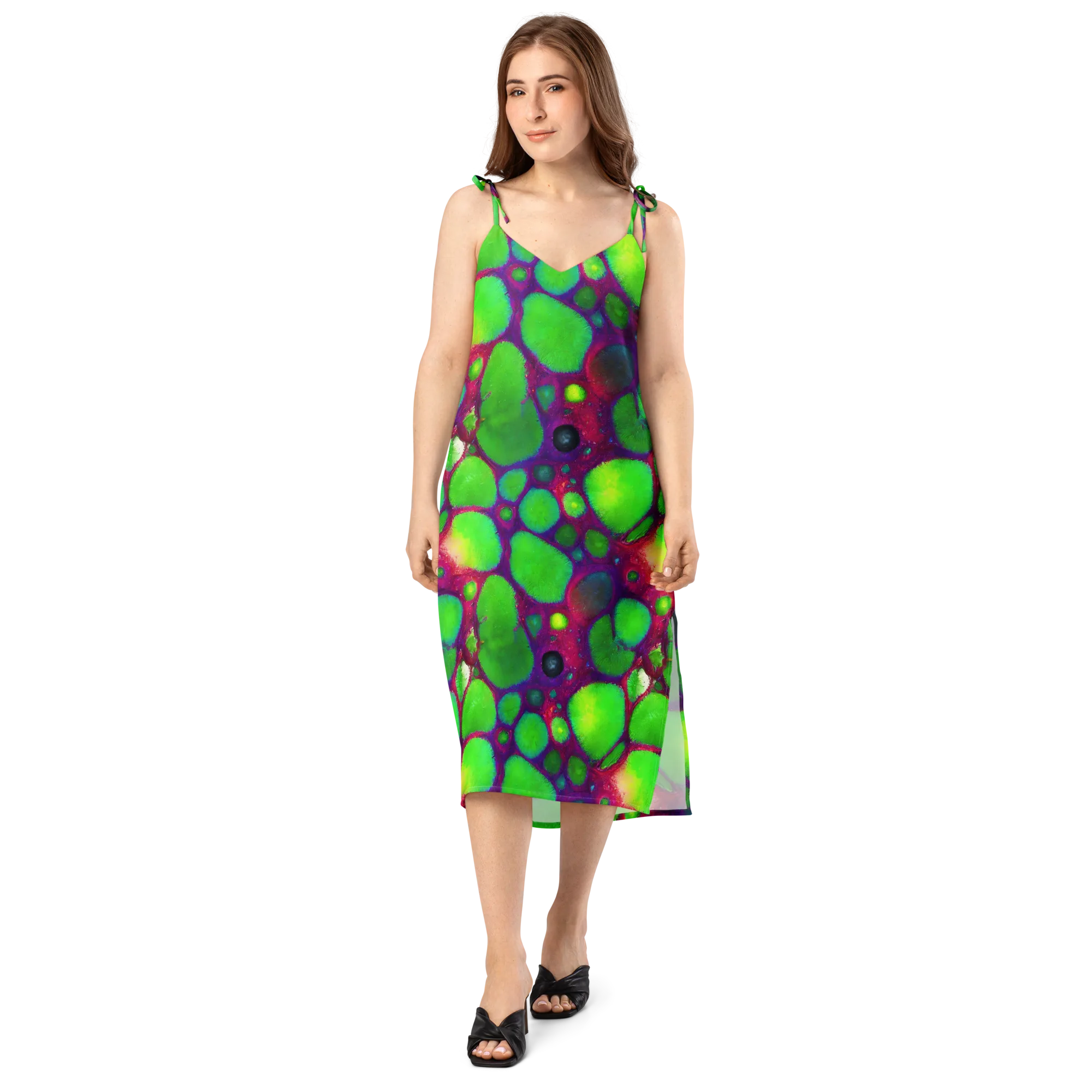 Elegant, Artstation, Matte Painting on Slip Dress — Front