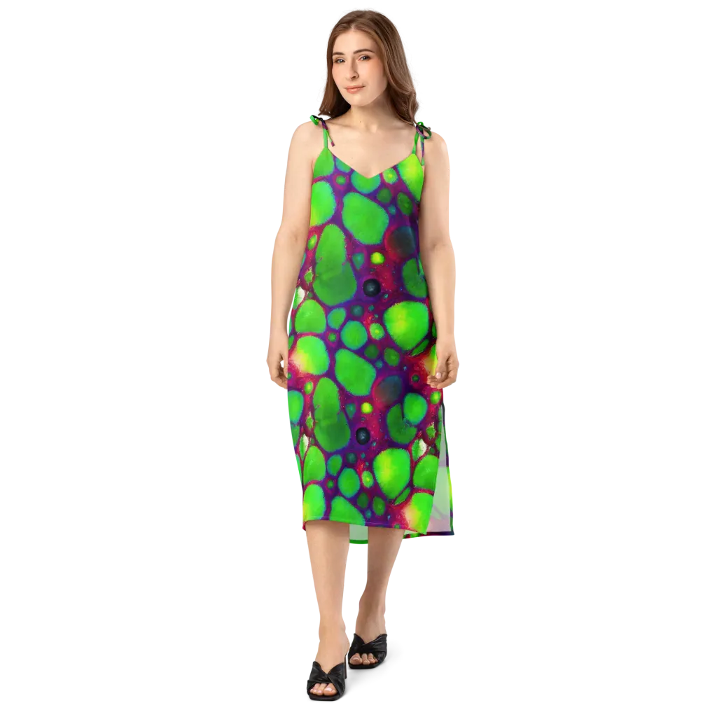 Elegant, Artstation, Matte Painting on Slip Dress — Front