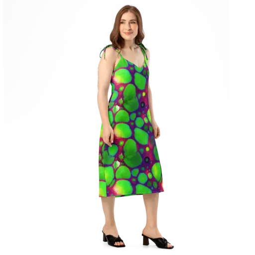 Elegant, Artstation, Matte Painting on a Slip Dress
