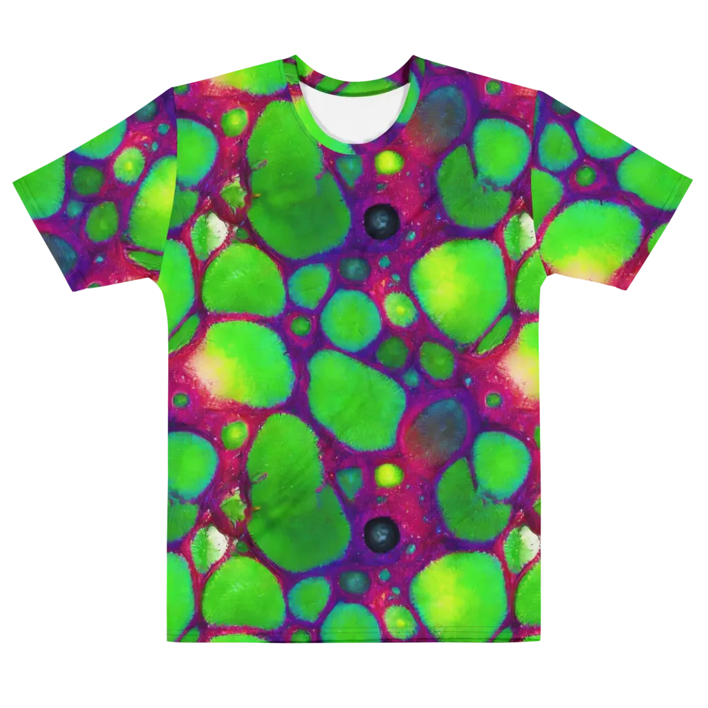 Elegant, Artstation, Matte Painting on Men's Cotton Crew Neck T-Shirt — Front