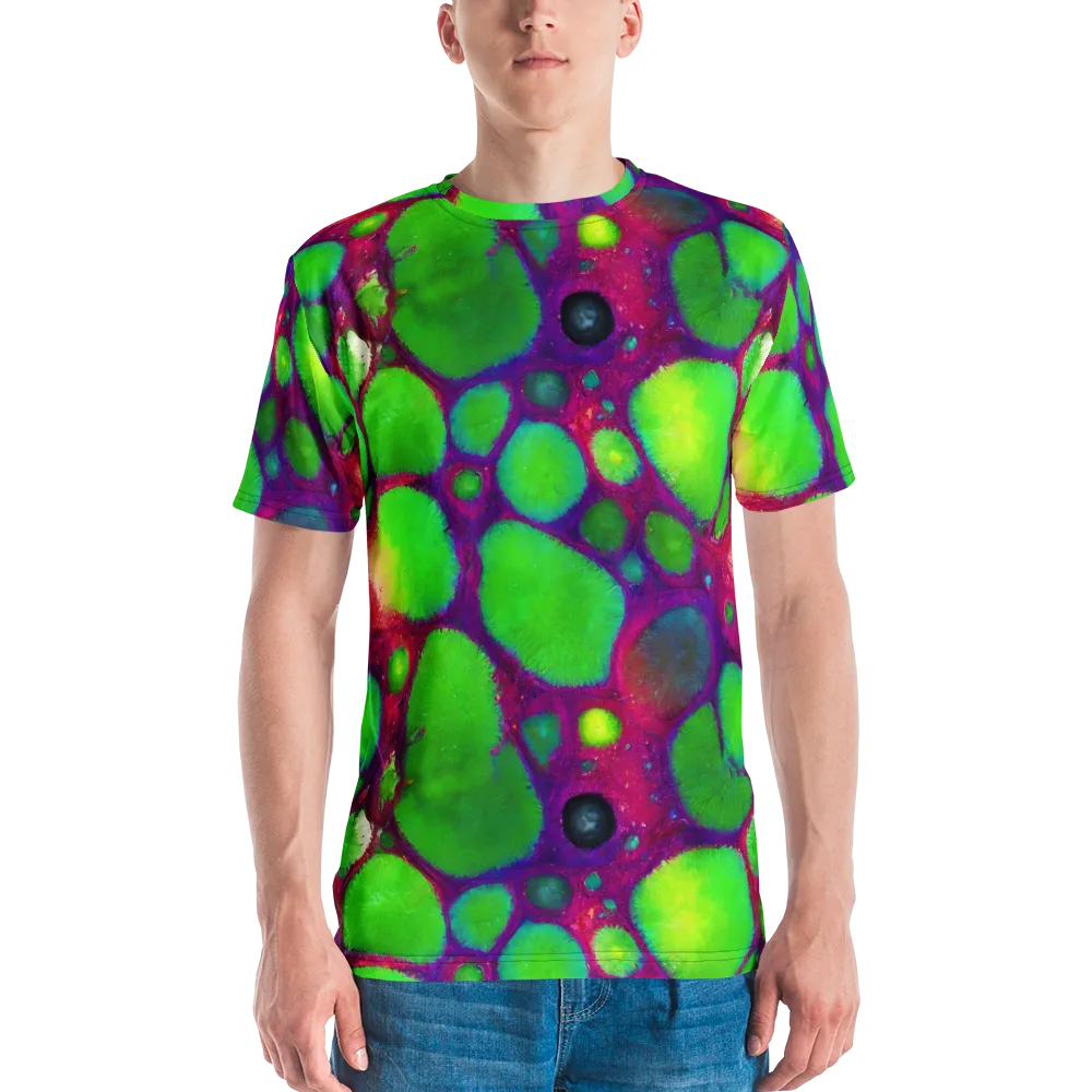 Elegant, Artstation, Matte Painting on Men's Crew Neck T-Shirt — Front