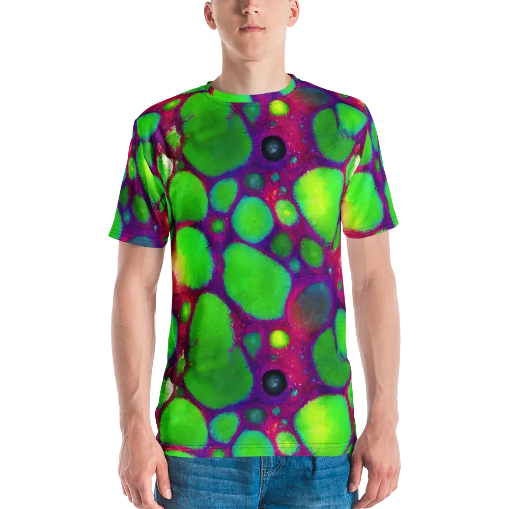 Elegant, Artstation, Matte Painting on Men's Crew Neck T-Shirt — Front