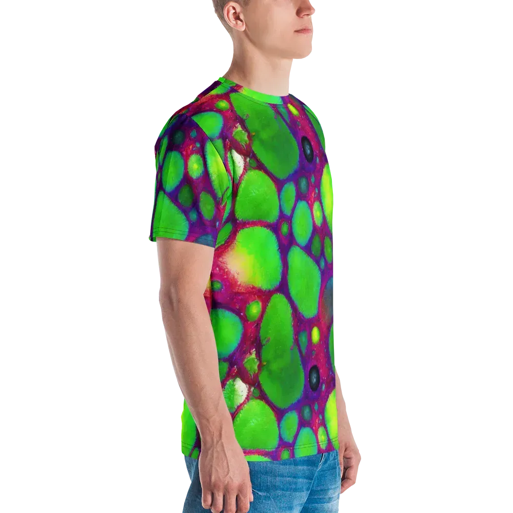 Elegant, Artstation, Matte Painting on Men's Crew Neck T-Shirt — Right