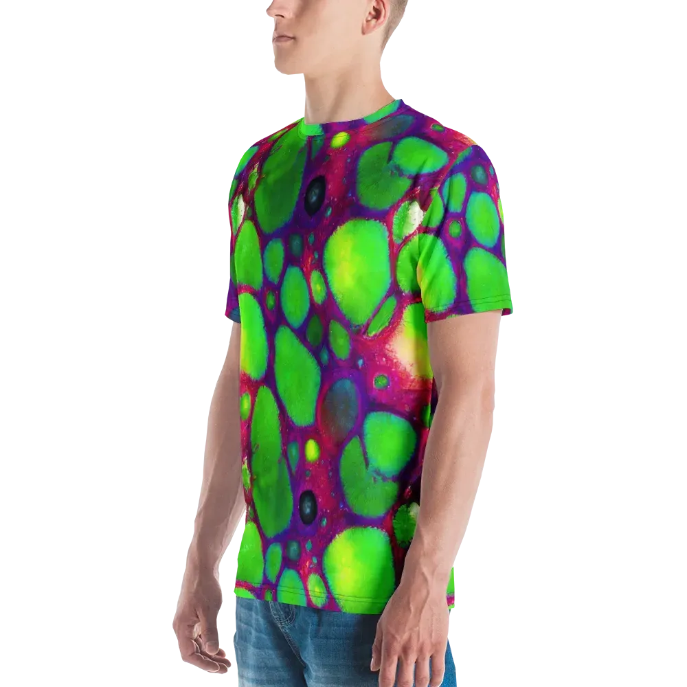 Elegant, Artstation, Matte Painting on Men's Crew Neck T-Shirt — Left