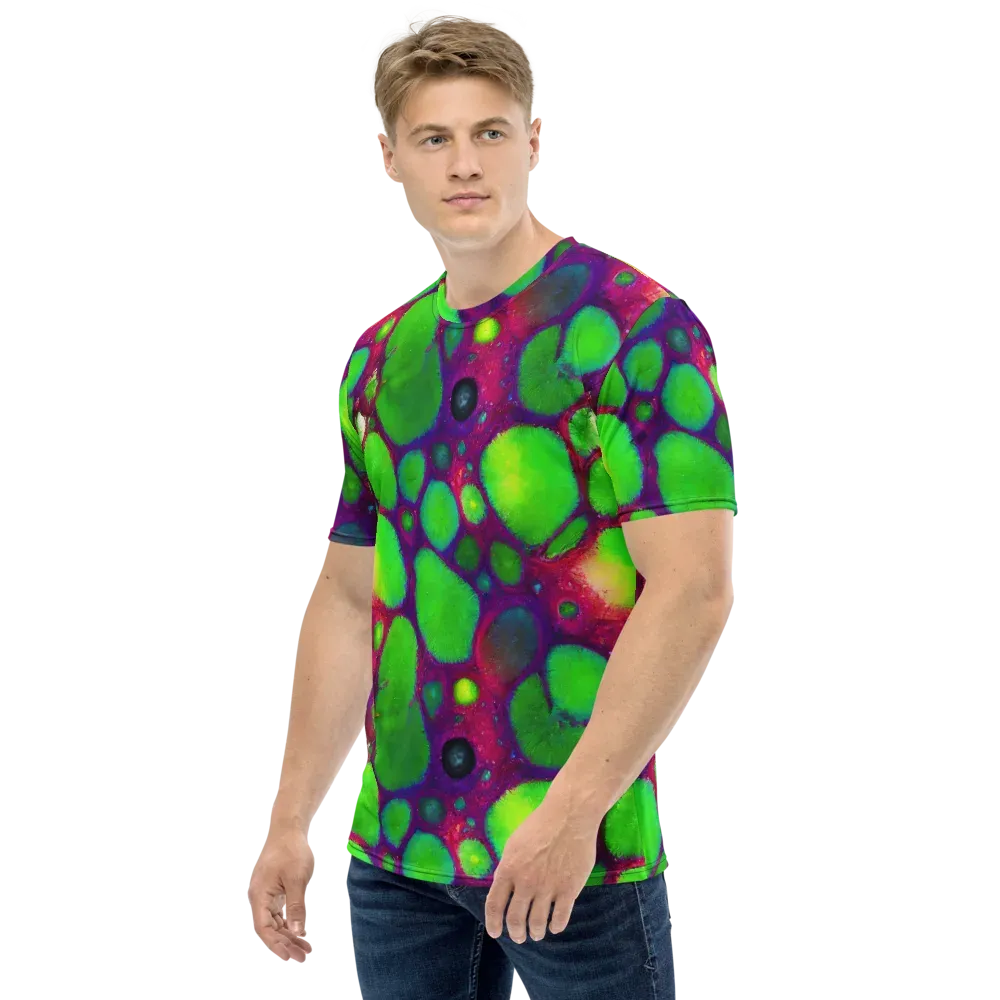 Elegant, Artstation, Matte Painting on Men's Crew Neck T-Shirt — Left