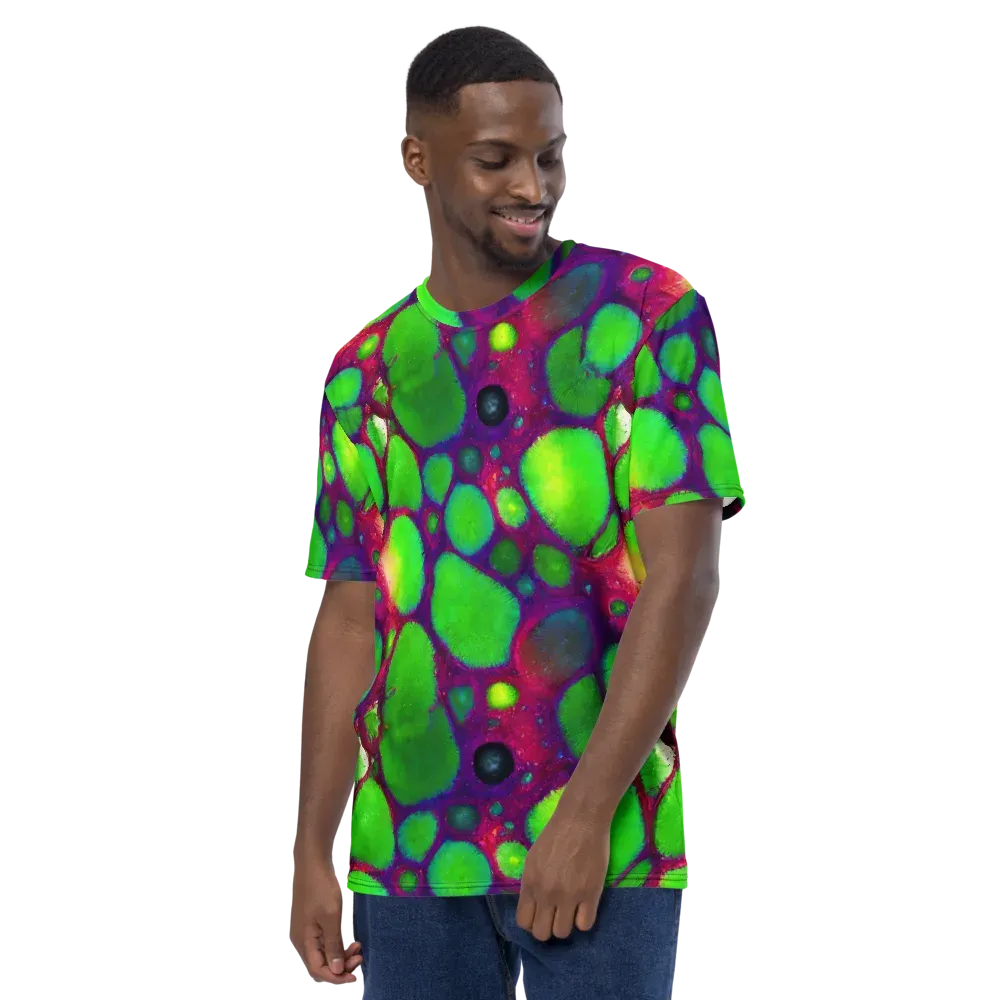 Elegant, Artstation, Matte Painting on Men's Crew Neck T-Shirt — Left