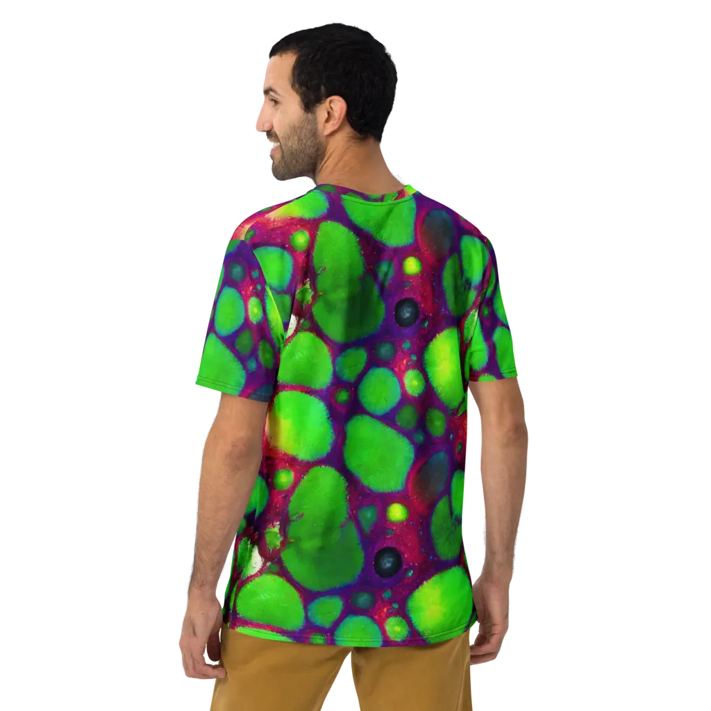 Elegant, Artstation, Matte Painting on Men's Crew Neck T-Shirt — Back