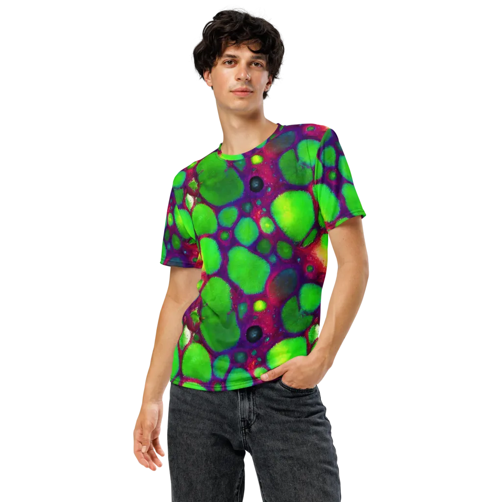 Elegant, Artstation, Matte Painting on Men's Crew Neck T-Shirt — Front