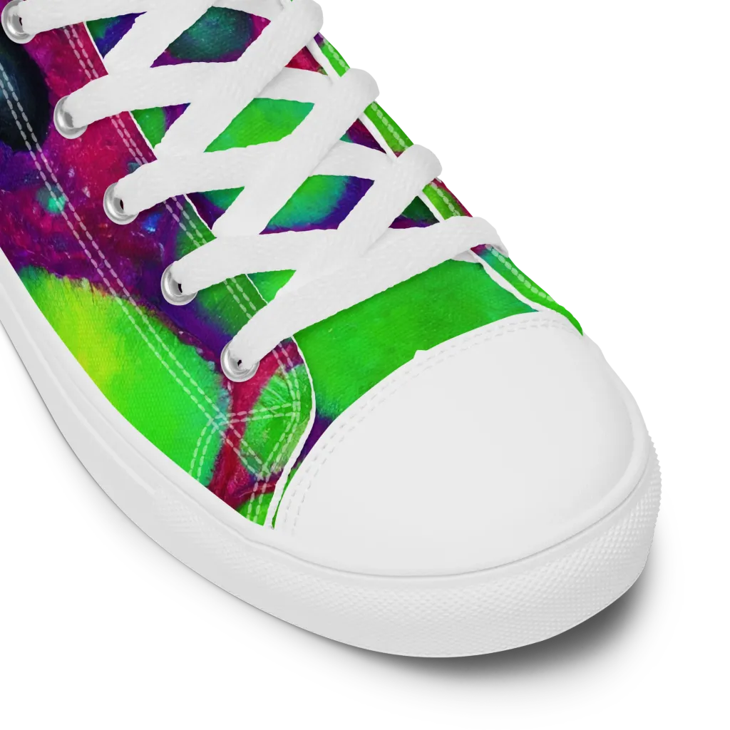 Elegant, Artstation, Matte Painting on Men's High Top Canvas Shoes — Product details
