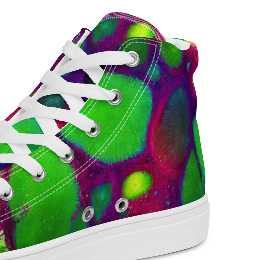 Elegant, Artstation, Matte Painting on Men's High Top Canvas Shoes — Product details 2