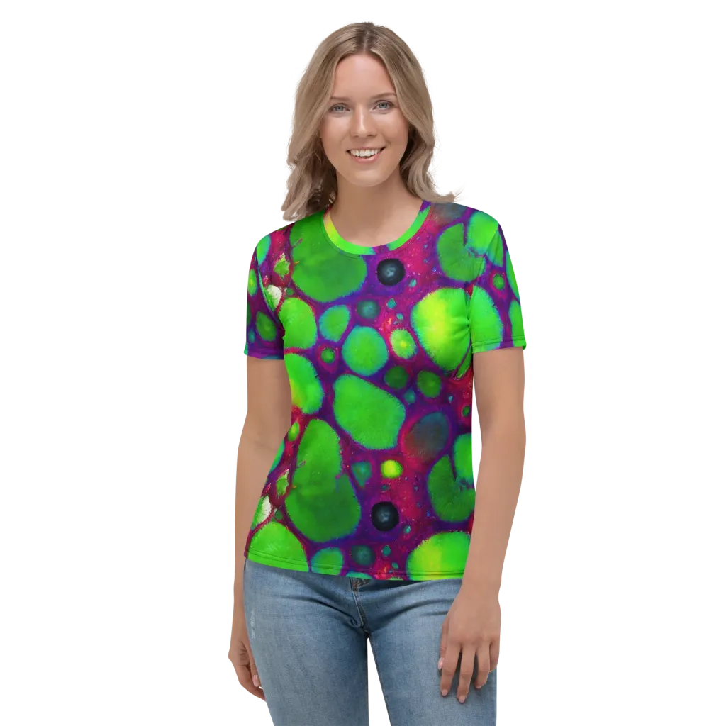 Elegant, Artstation, Matte Painting on Women's Crew Neck T-Shirt — Front