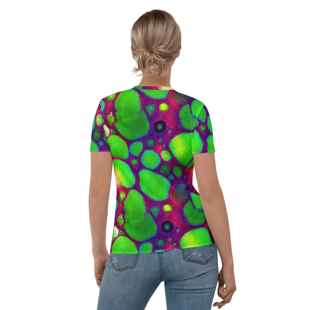Elegant, Artstation, Matte Painting on Women's Crew Neck T-Shirt — Back