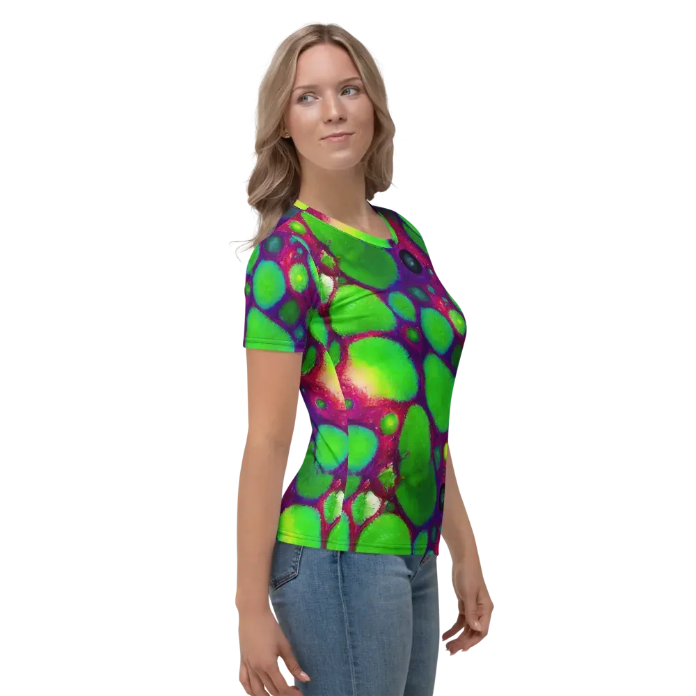 Elegant, Artstation, Matte Painting on Women's Crew Neck T-Shirt — Right
