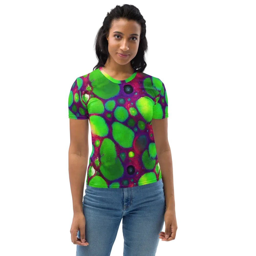 Elegant, Artstation, Matte Painting on Women's Crew Neck T-Shirt — Front