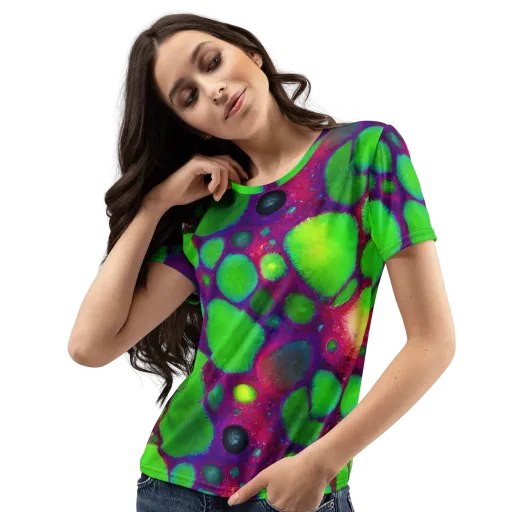 Elegant, Artstation, Matte Painting on a Women's Crew Neck T-Shirt
