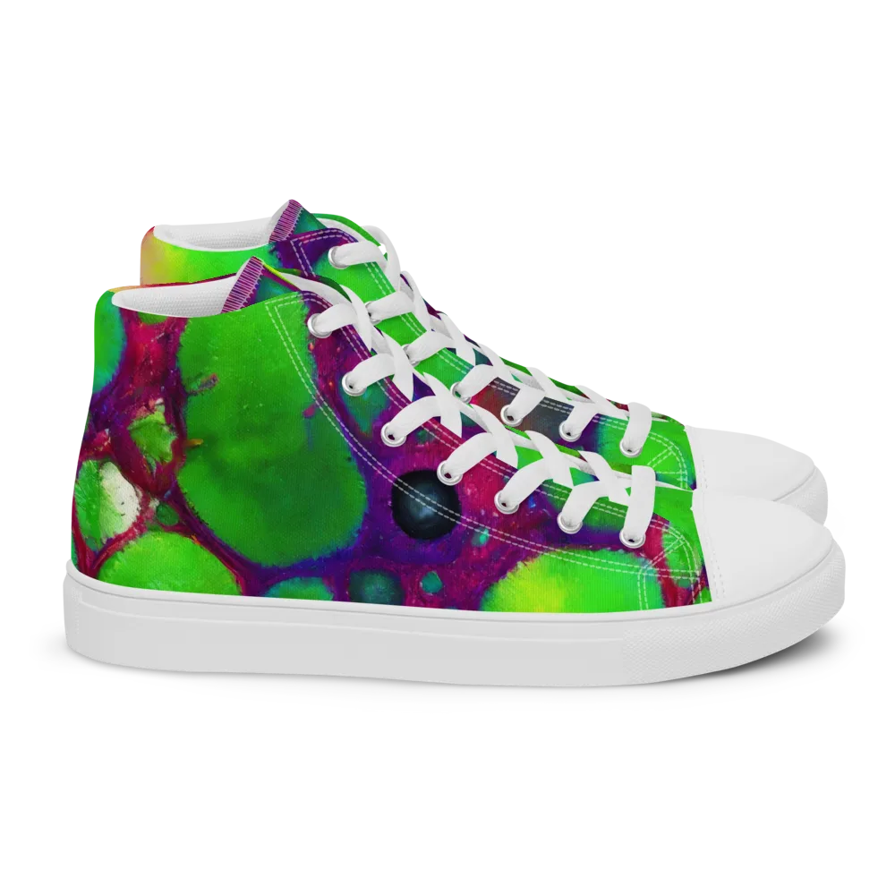 Elegant, Artstation, Matte Painting on Women's High Top Canvas Shoes — Right