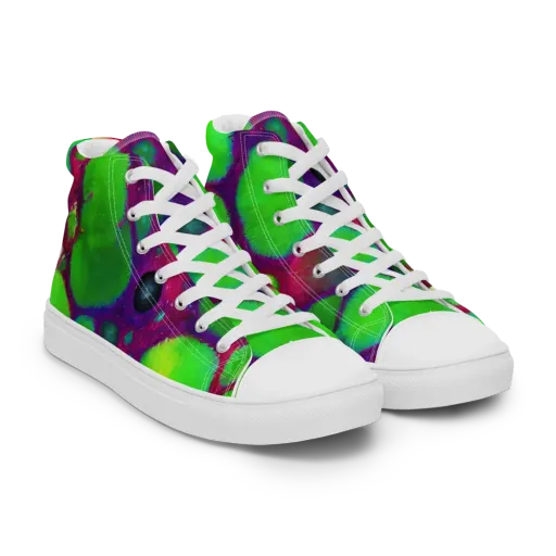 Elegant, Artstation, Matte Painting on a Women's High Top Canvas Shoes