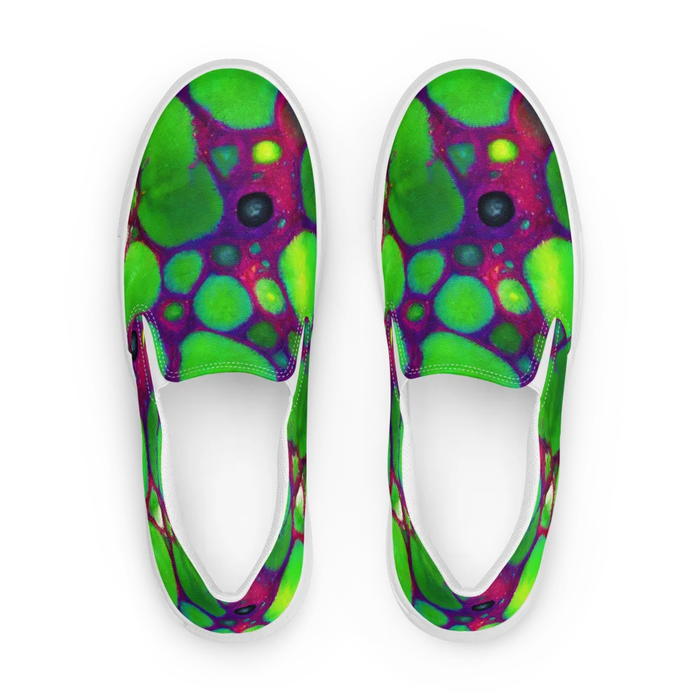 Elegant, Artstation, Matte Painting on Men's Slip-On Canvas Shoes — Front