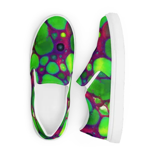 Elegant, Artstation, Matte Painting on a Men's Slip-On Canvas Shoes