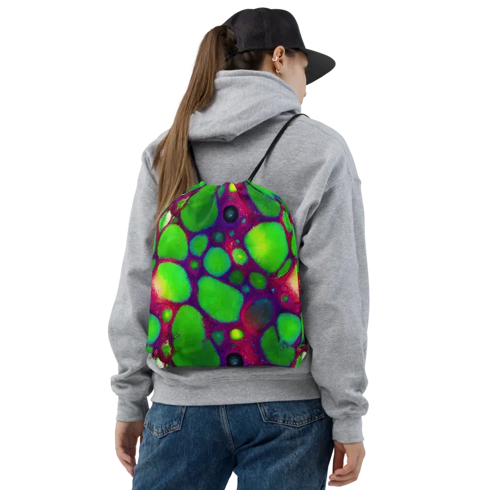 Elegant, Artstation, Matte Painting on Drawstring Bag — Front
