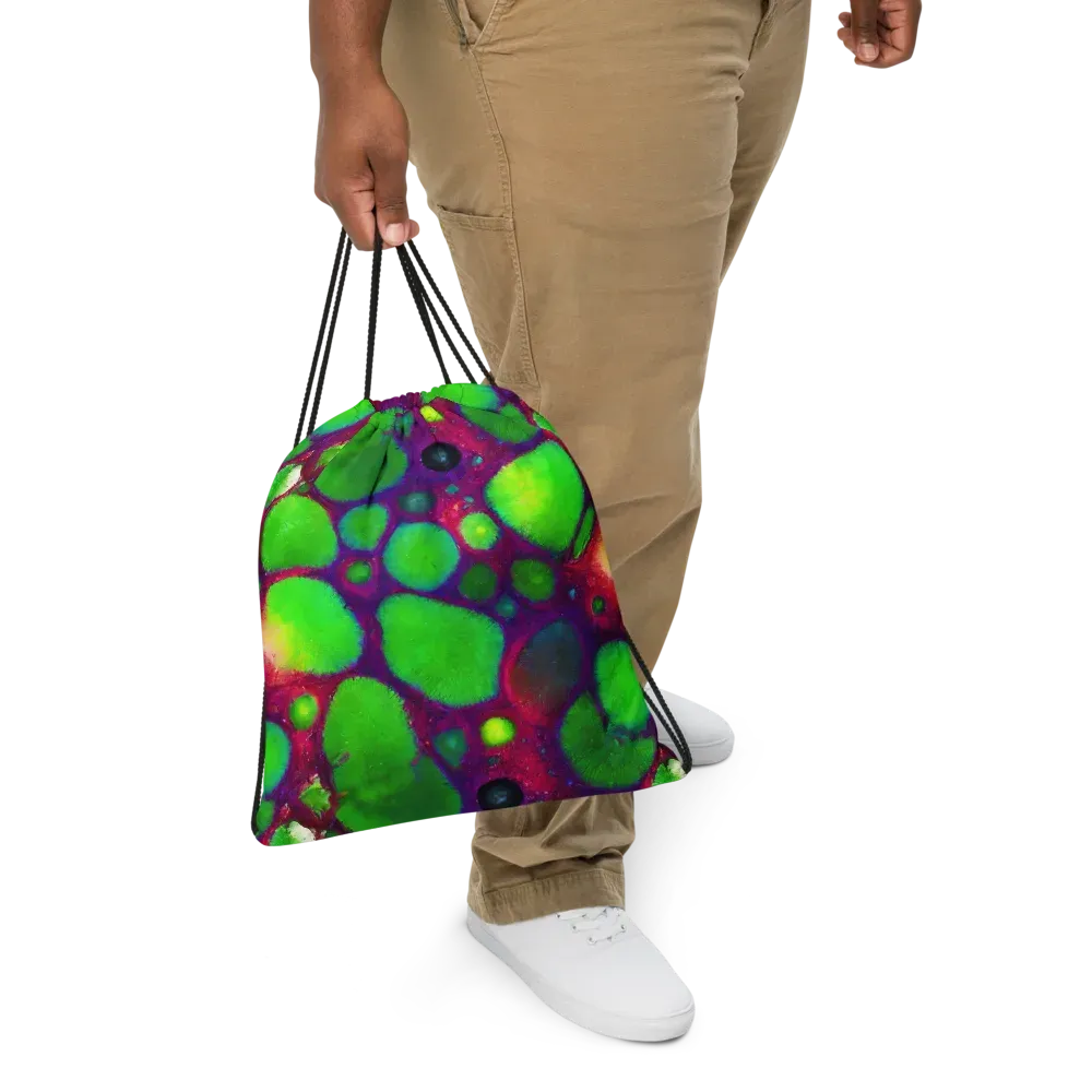 Elegant, Artstation, Matte Painting on Drawstring Bag — Front