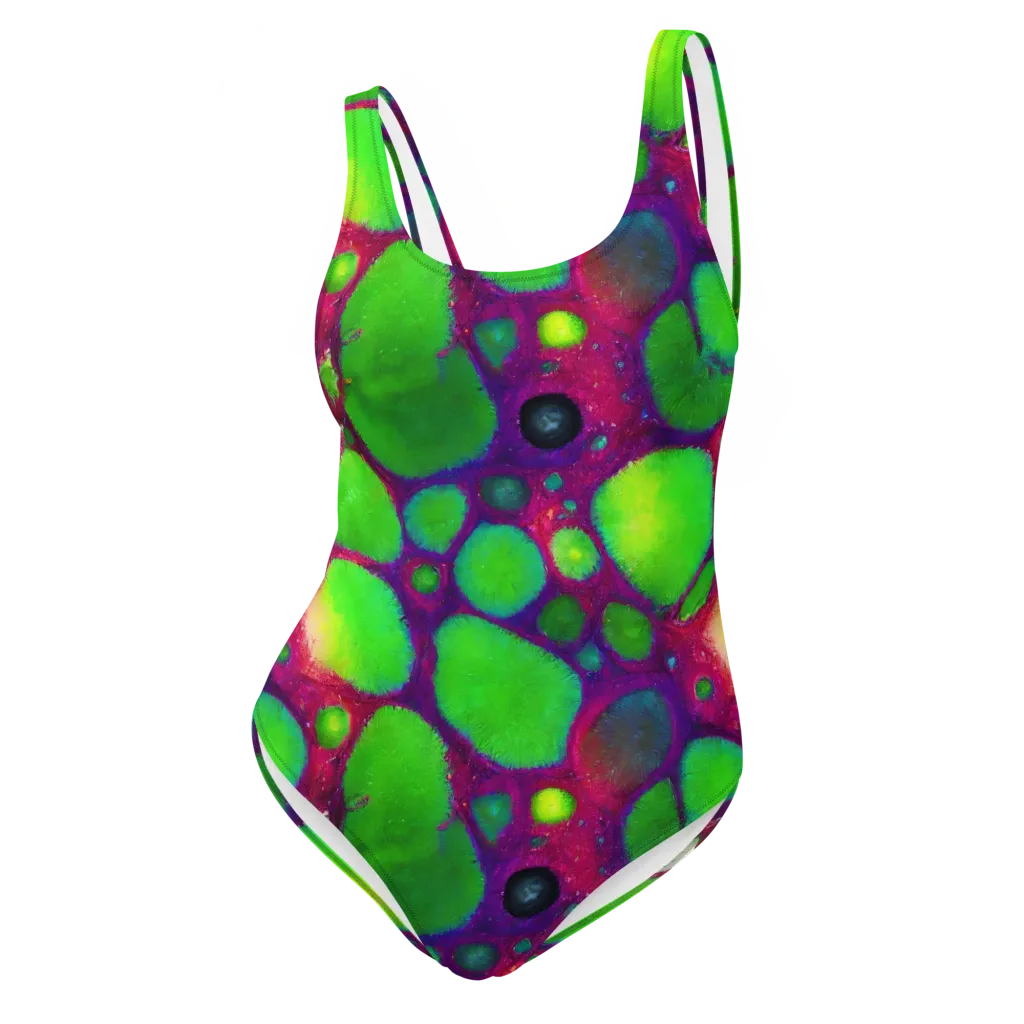 Elegant, Artstation, Matte Painting on One-Piece Swimsuit — Front