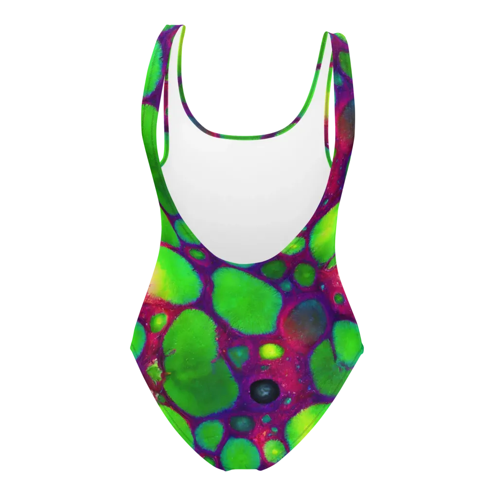 Elegant, Artstation, Matte Painting on One-Piece Swimsuit — Back