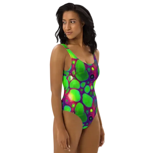 Elegant, Artstation, Matte Painting on a One-Piece Swimsuit