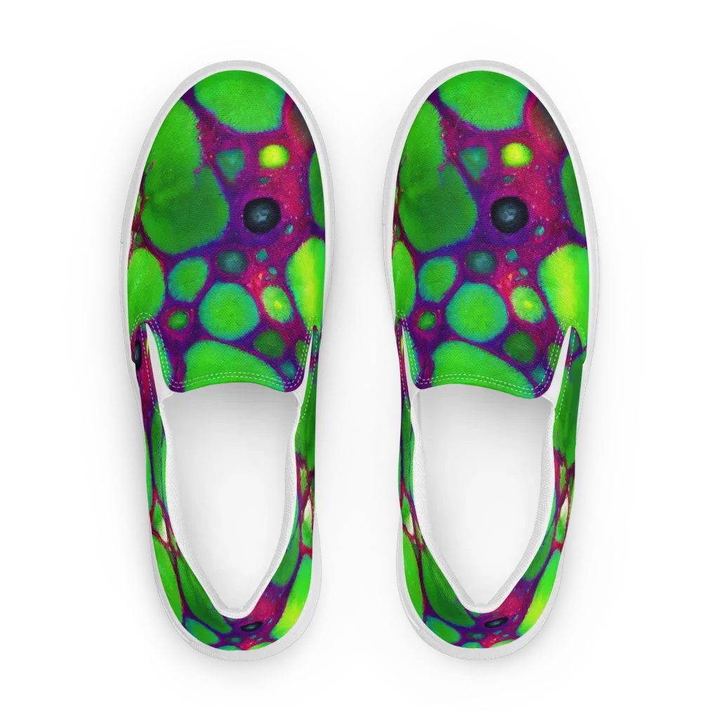 Elegant, Artstation, Matte Painting on Women's Slip-On Canvas Shoes — Front