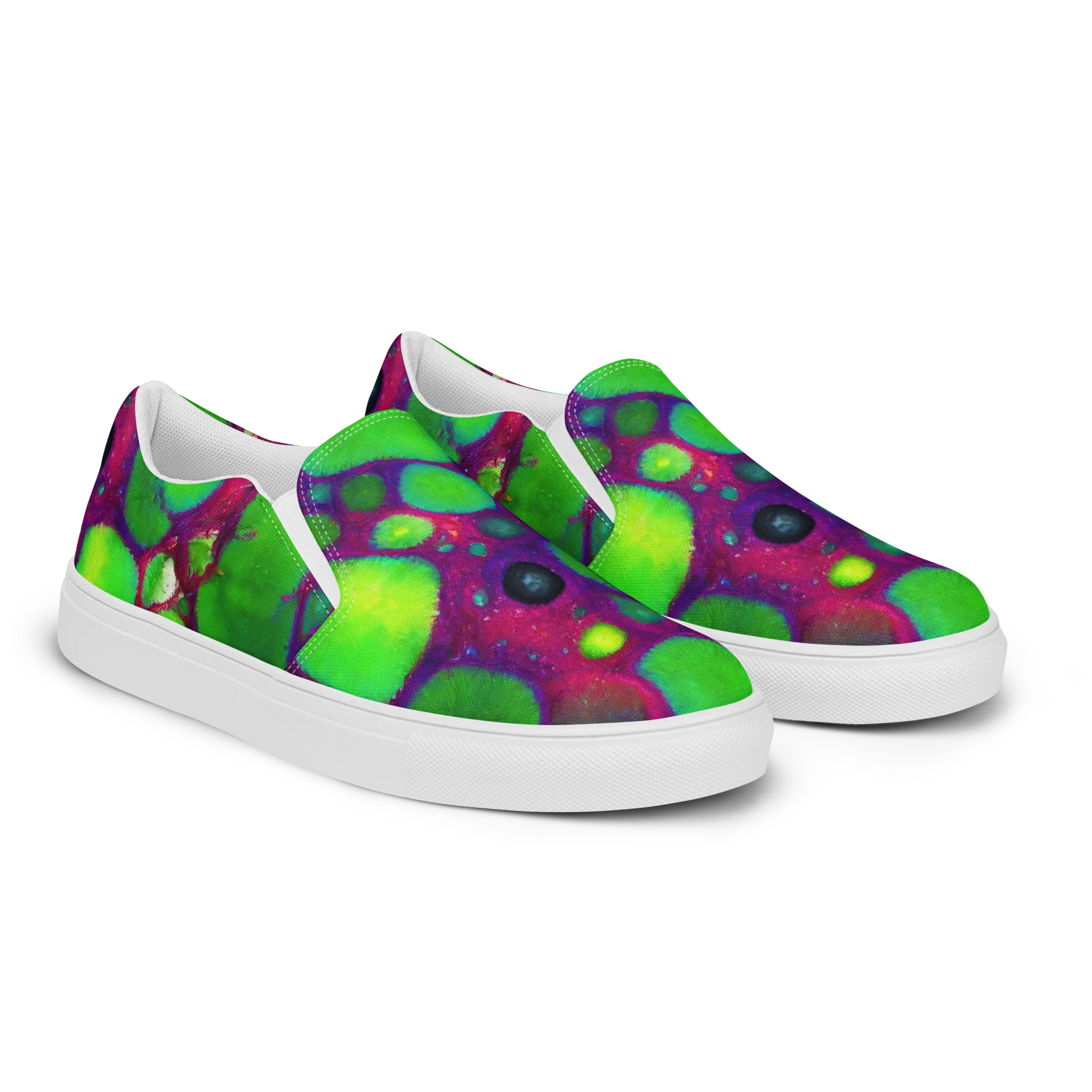 Elegant, Artstation, Matte Painting on Women's Slip-On Canvas Shoes — Right Front