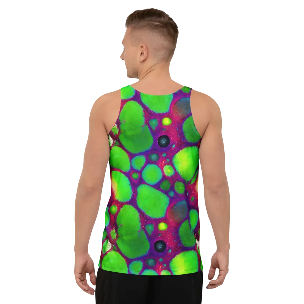 Elegant, Artstation, Matte Painting on Men's Tank Top — Back